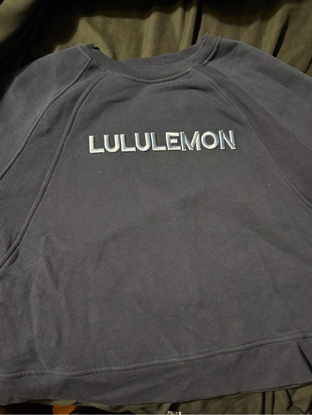 lululemon athletica Men's Dark Navy Embroidered Logo Crewneck